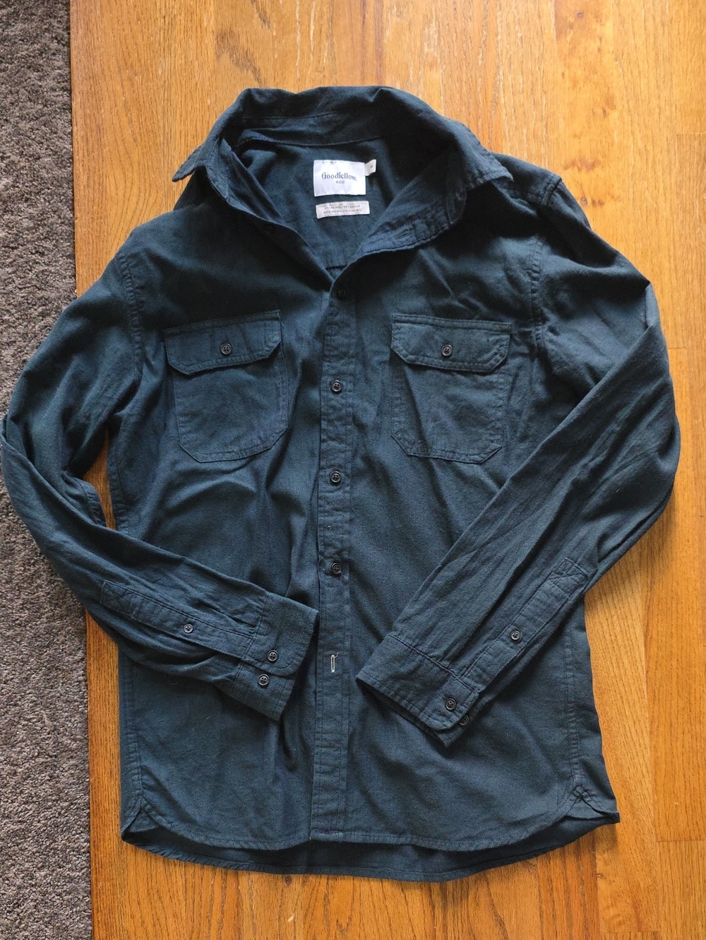 Goodfellow & Co Men's Dark Teal Button-Up Shirt